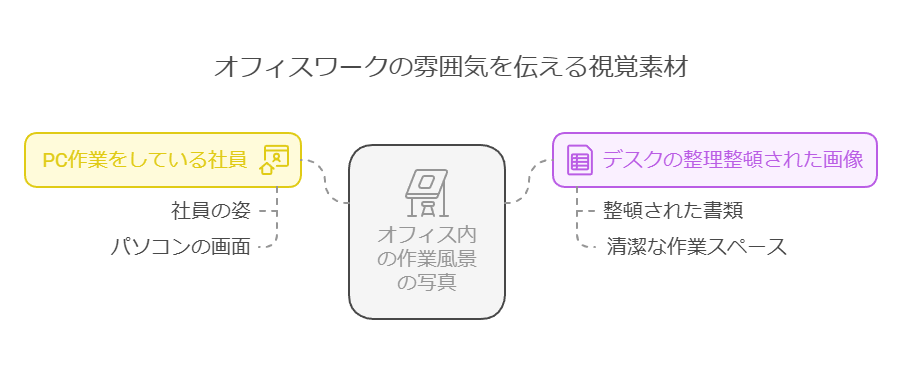 オフィス内の作業風景
